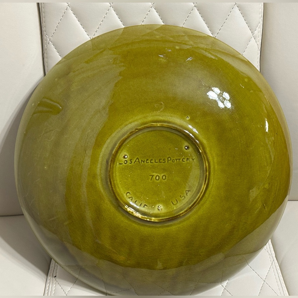 Mid-Century chip and dip platter vintage 1960s-1970s pottery dish - Picture 5 of 9